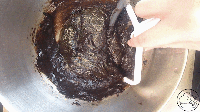 Brownie batter texture should be dense and glossy